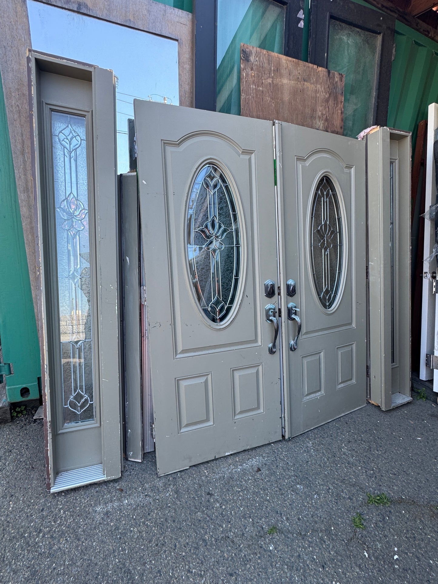 Exterior Entry Door Set With Sidelites