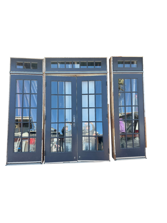 Exterior Solid Wood Double Doors with Sidelites