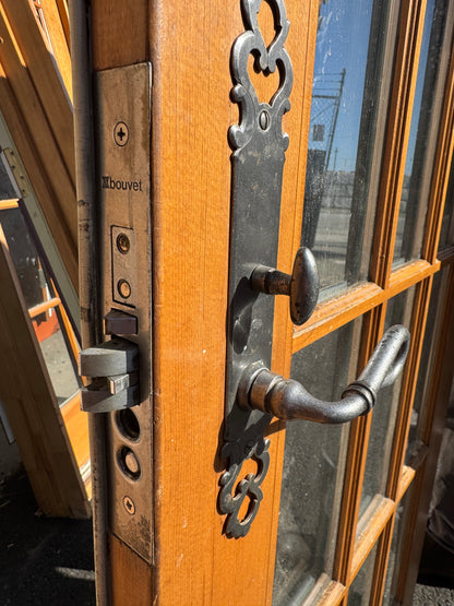 Exterior Solid Wood Double Doors with Sidelites