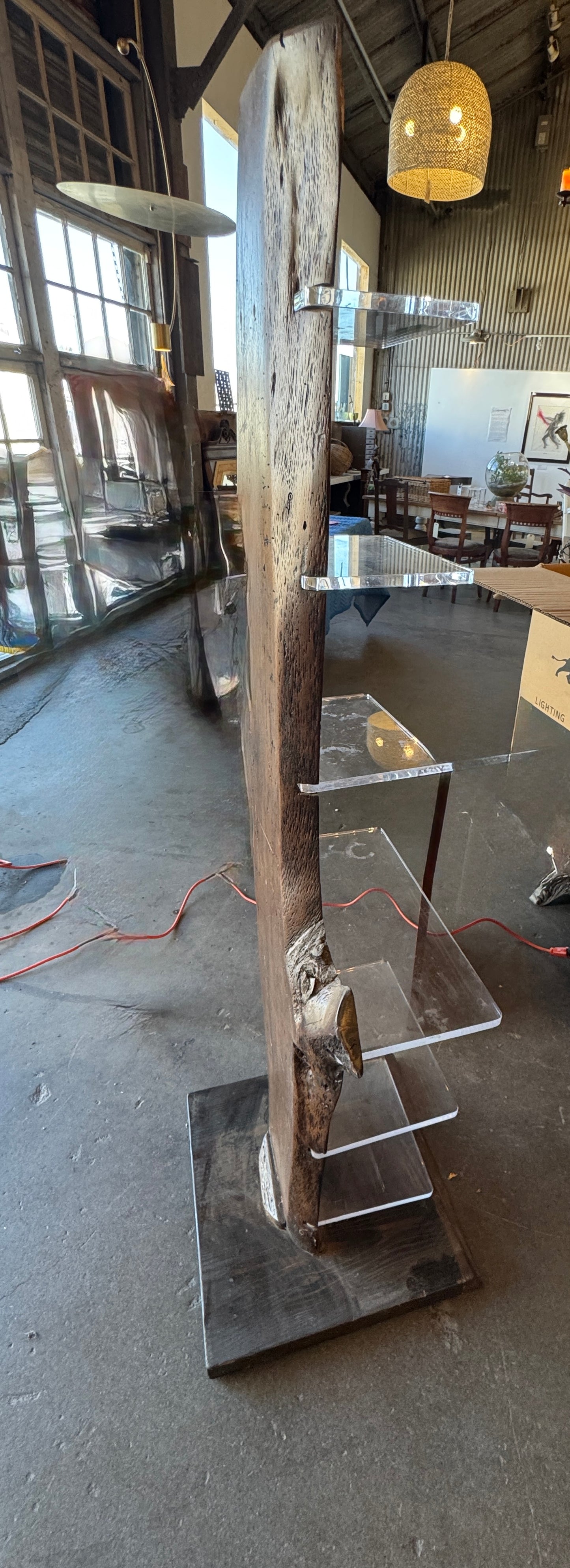 Live Edge Retail Display Shelf