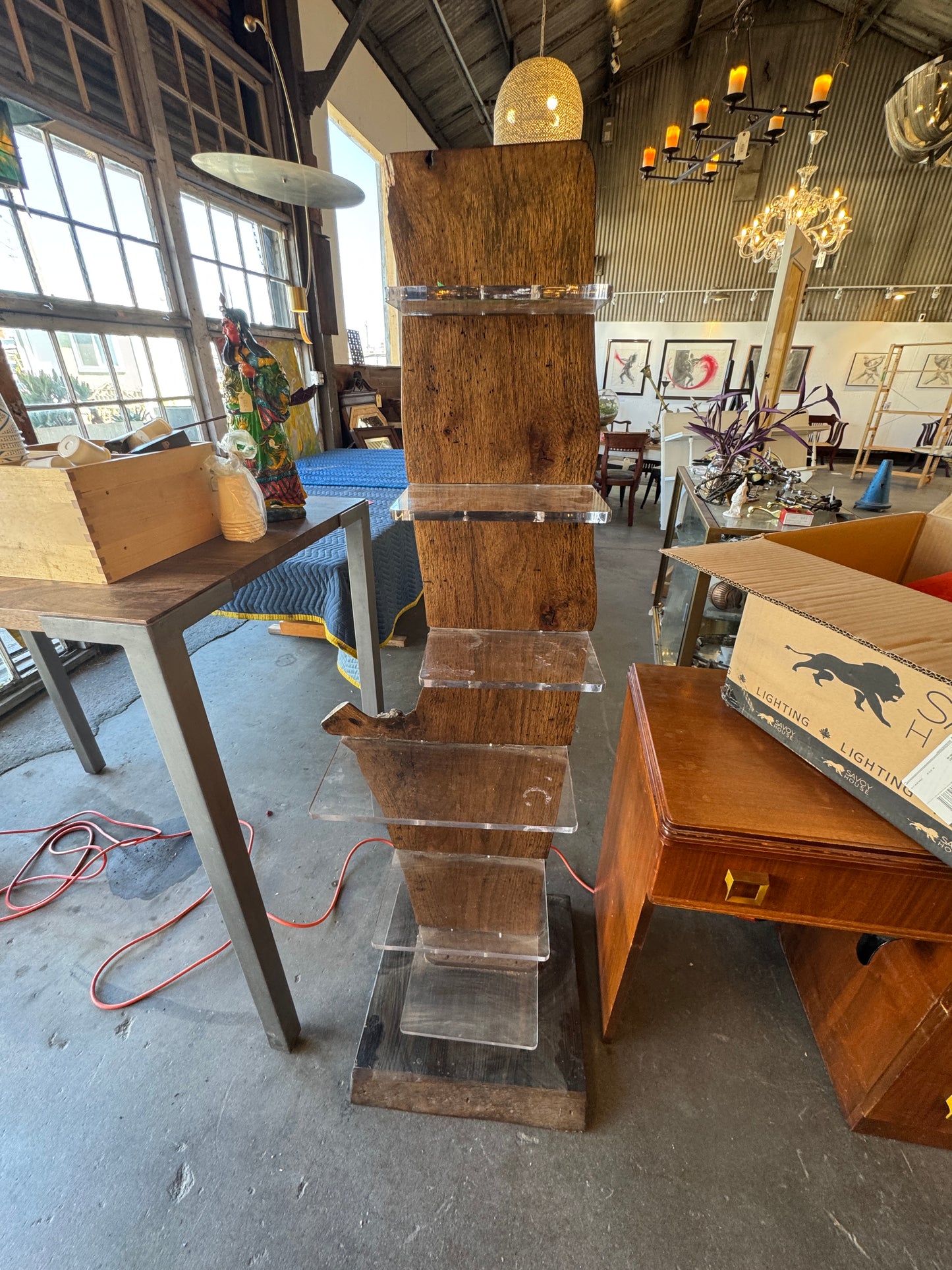Live Edge Retail Display Shelf