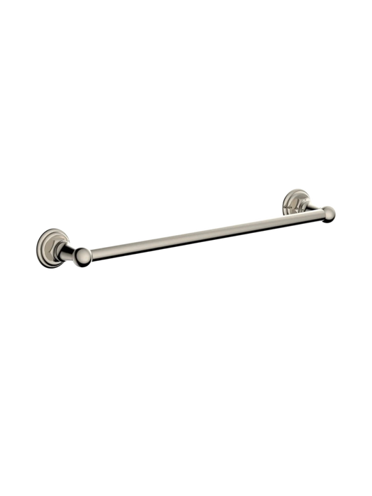 New Phylrich Hex Traditional 18" Towel Bar Polished Nickel