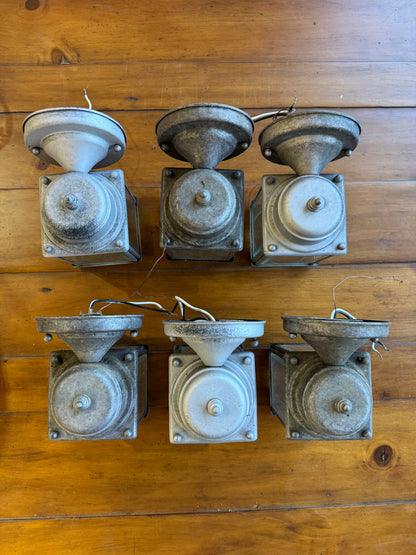 (6) Vintage Exterior Lamps With Beveled Glass