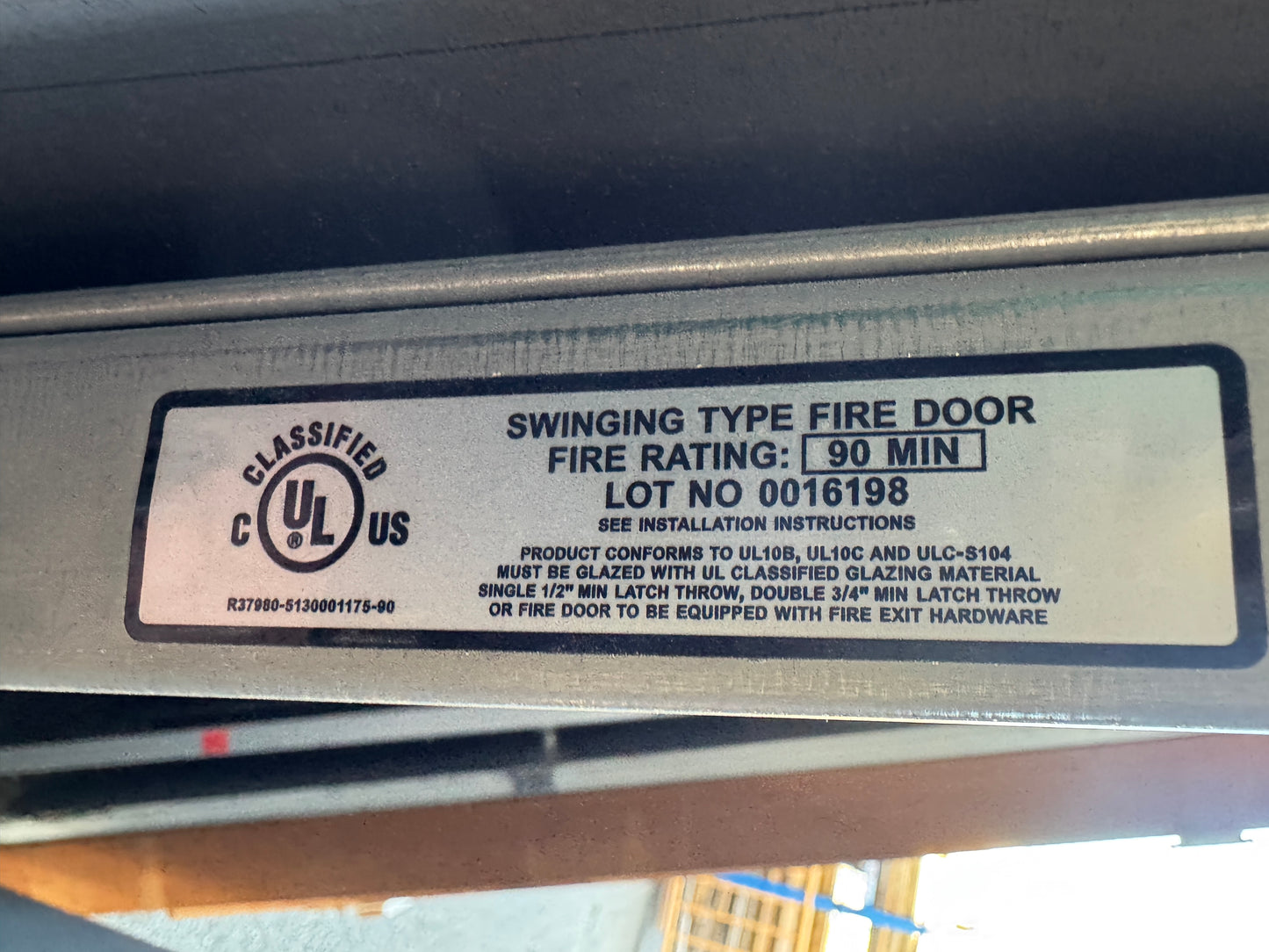 New Steel Fire Rated Doors With Jambs & Hardware