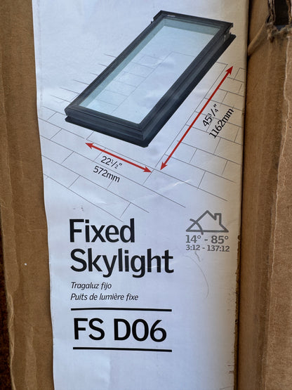 New Velux Fixed Deck Mount Skylight FS DO6