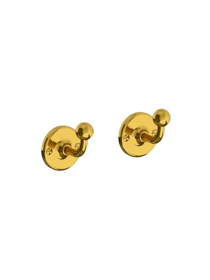 Pair of Lefroy Brooks LB 4942 AG Edwardian Robe Hooks Antique Gold