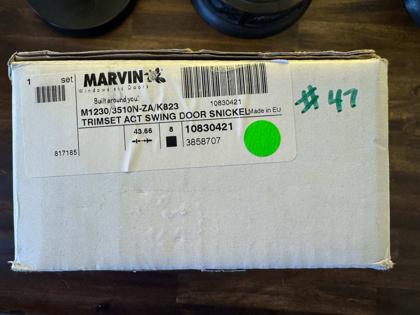 New Marvin Trimset Active Swing Door Satin Nickel PVD 10830421 #47 (Kat)