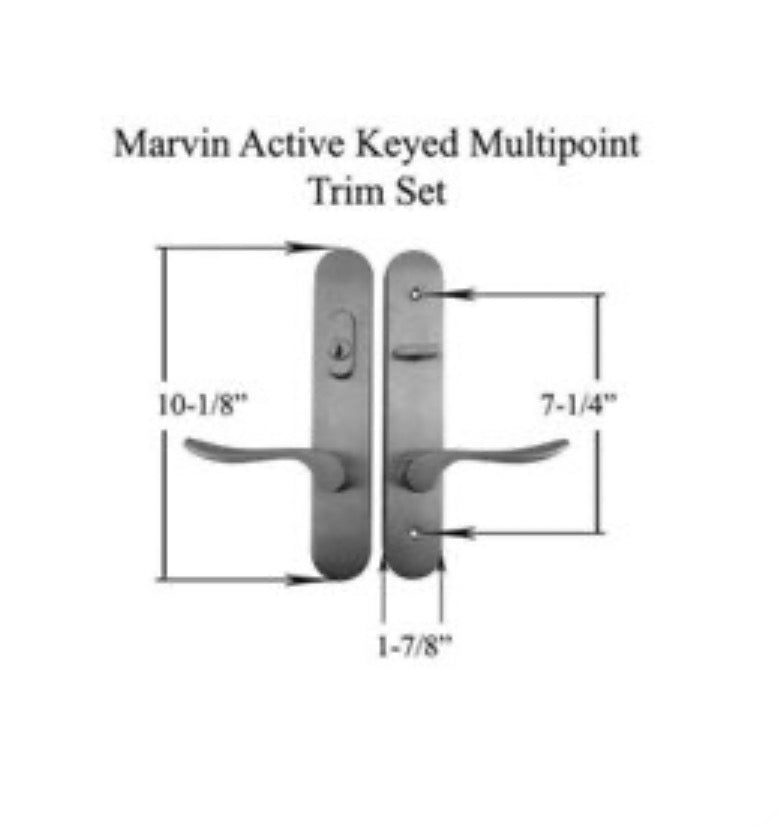 New Marvin Trimset Active Swing Door Satin Nickel PVD 10830421 #47 (Kat)