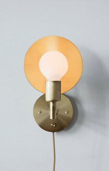 Workstead Orbit Wall Sconce In Hewn Brass