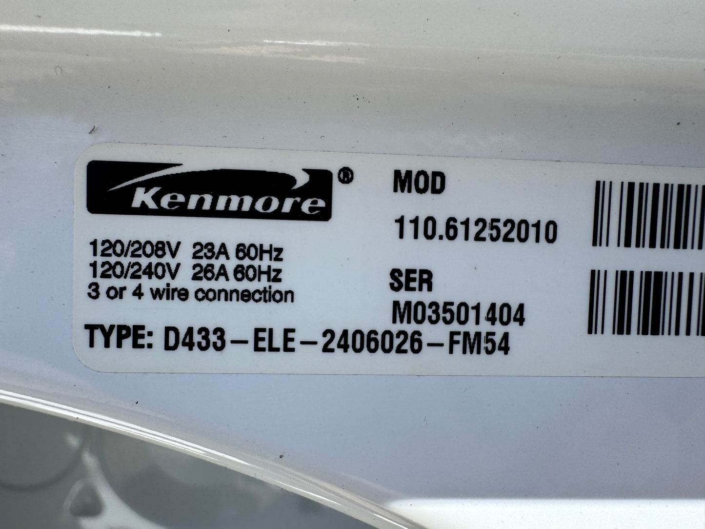 Kenmore Electric Dryer
