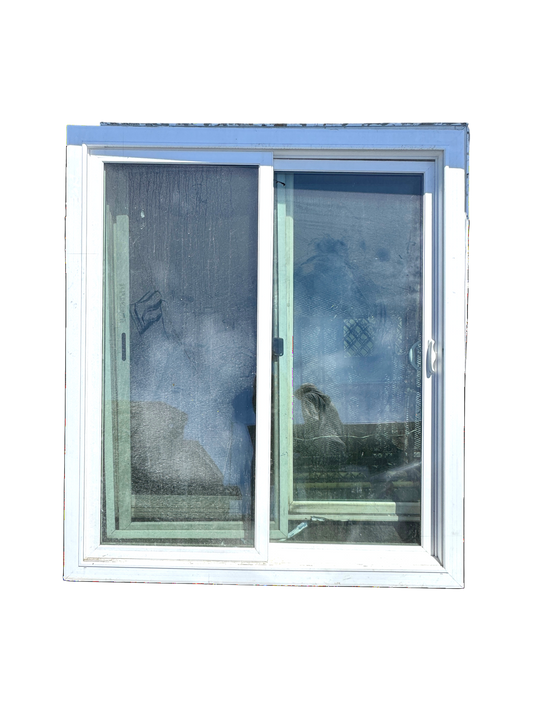 White Vinyl-Clad Sliding Glass Patio Door