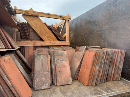 Reclaimed Handmade Terracotta Clay Flat Roof Tiles Shingles