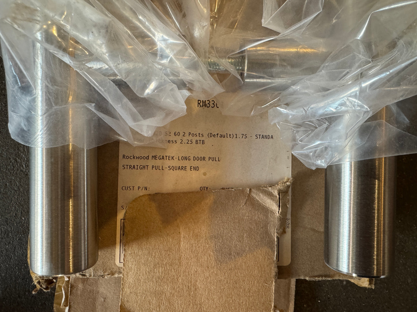 Rockwood RM3301 BTB MegaTek 60" Straight Door Pull Set