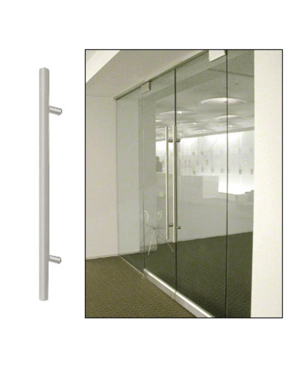 Rockwood RM3301 BTB MegaTek 60" Straight Door Pull Set