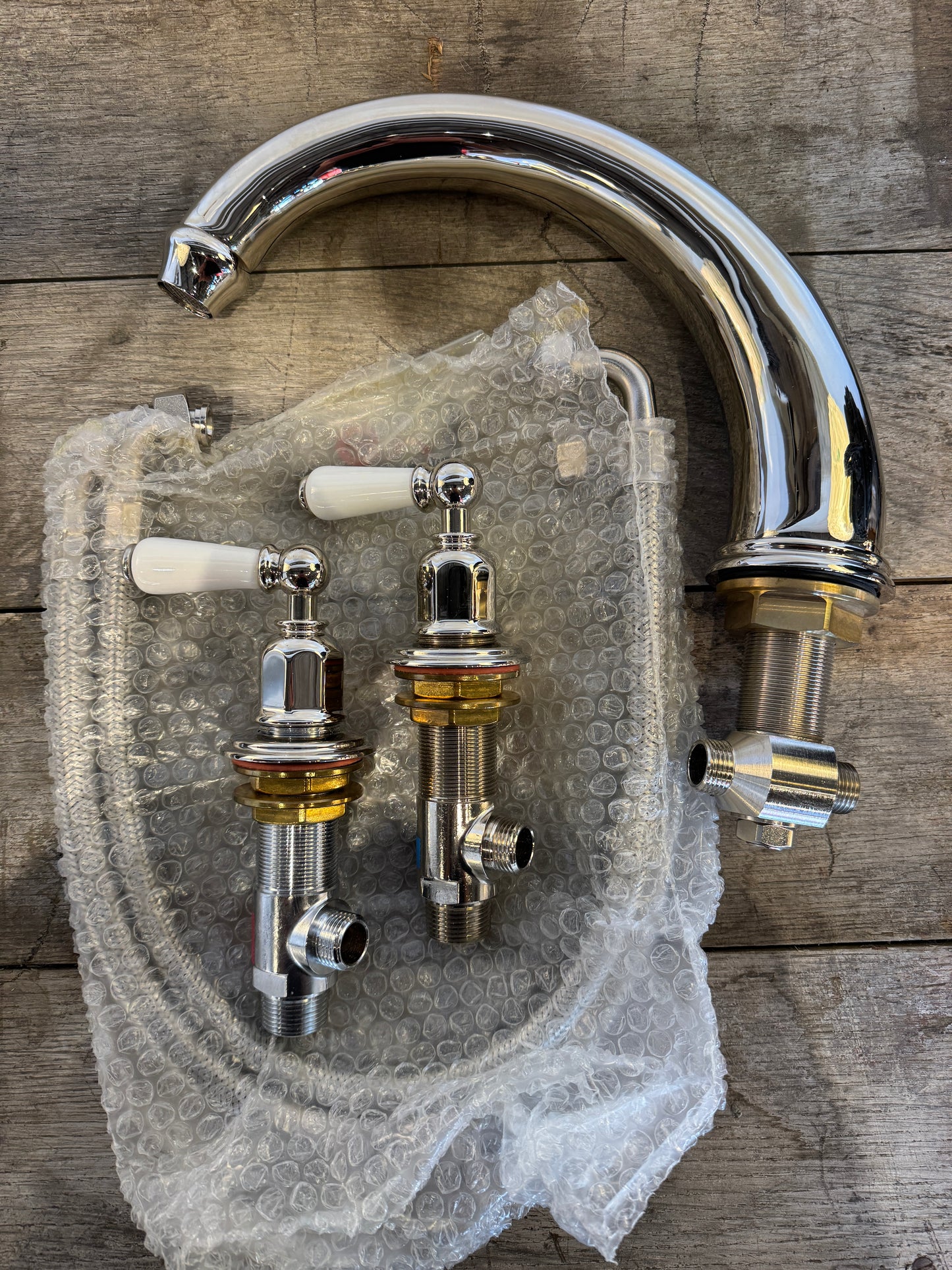 New Rohl Perrin & Rowe Deck Tub Spout Handles U.3258L-PN Polished Nickel