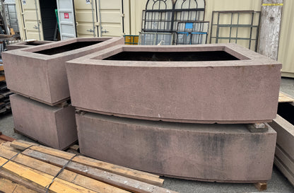 Large Lightweight Semi-Circle Planters
