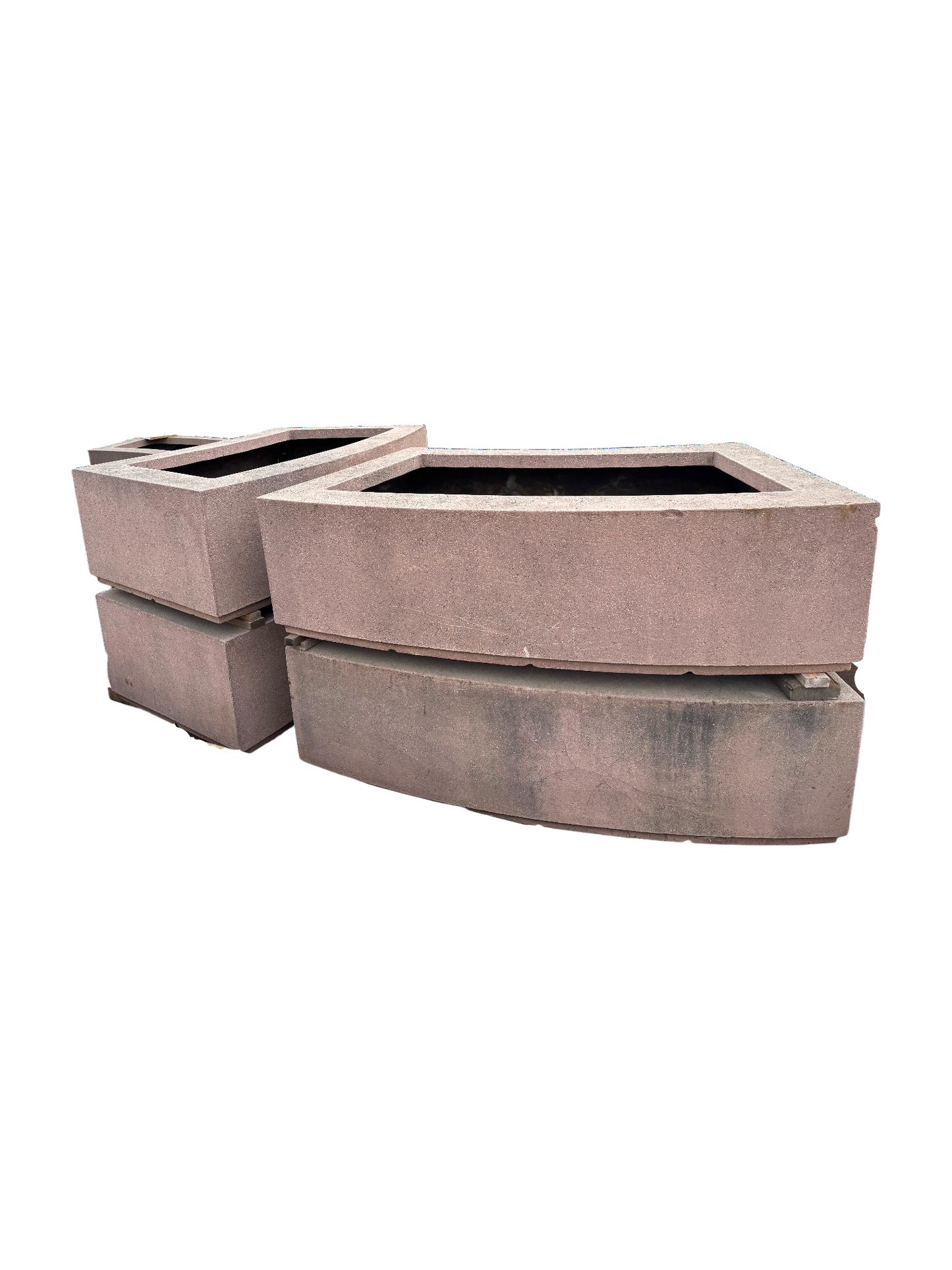 Large Lightweight Semi-Circle Planters