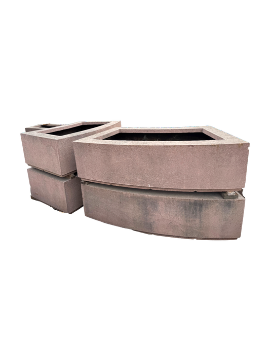 Large Lightweight Semi-Circle Planters