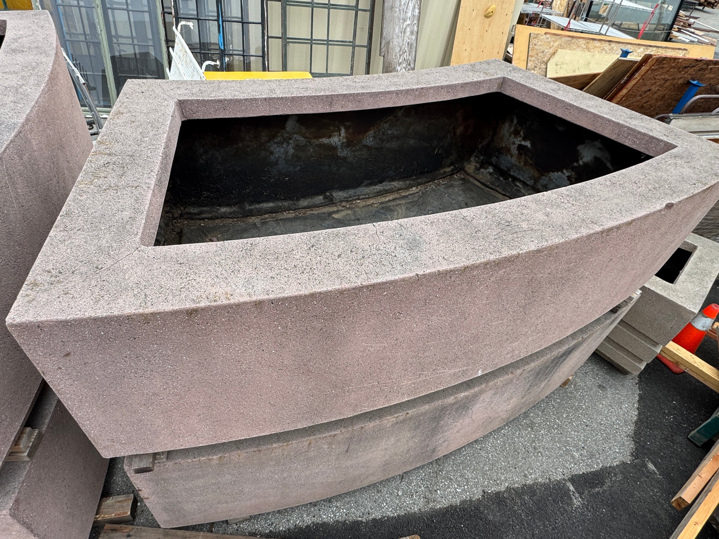 Large Lightweight Semi-Circle Planters