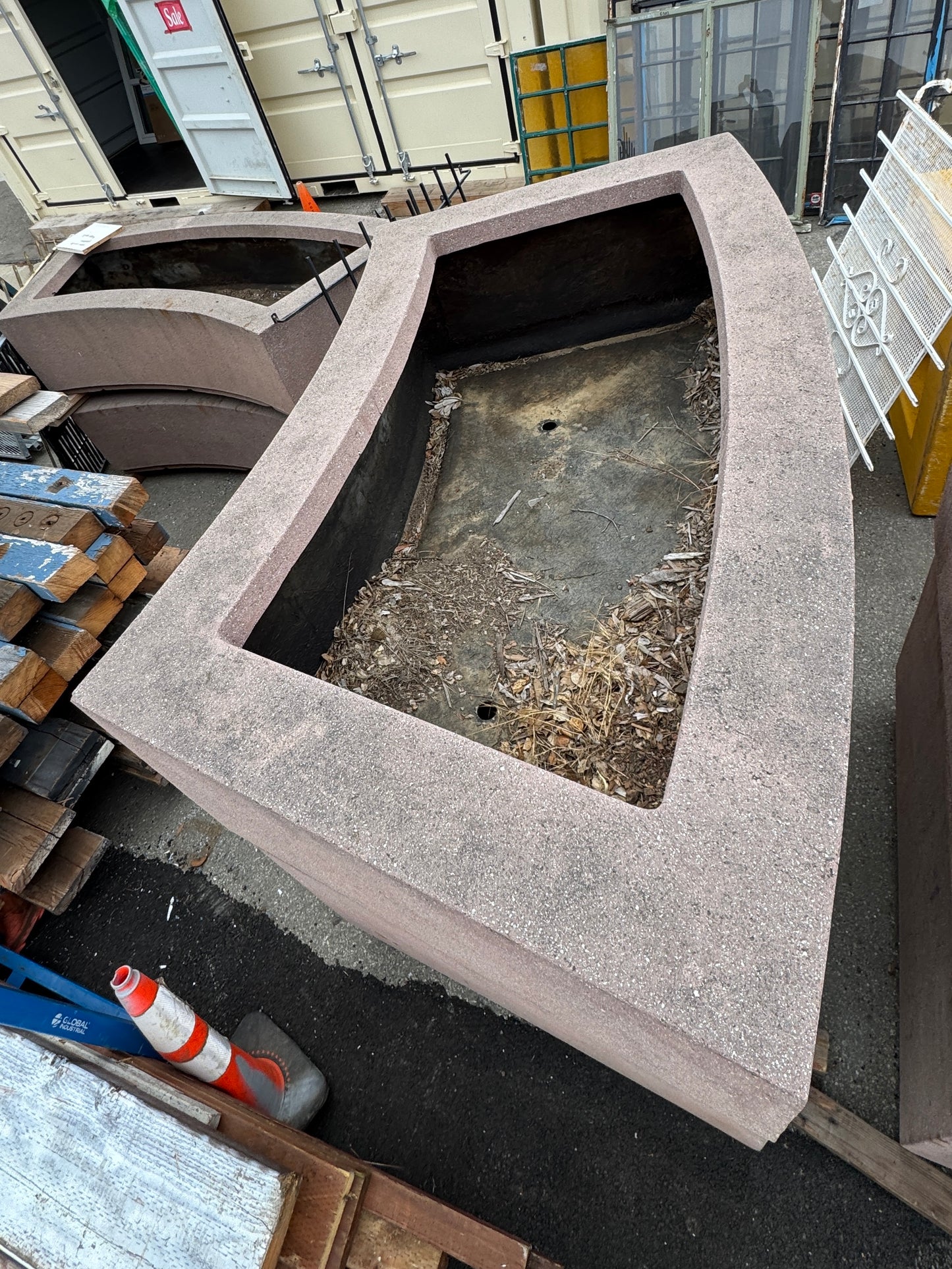 Large Lightweight Semi-Circle Planters
