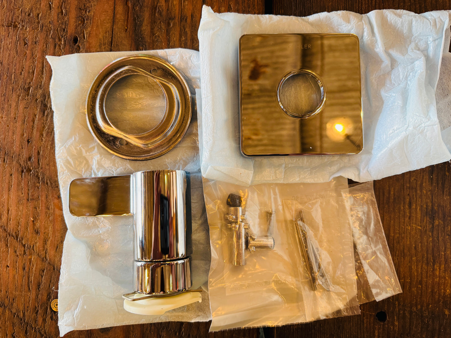 Kohler T23509-4-CP Parallel Single Handle Transfer Valve Trim Chrome