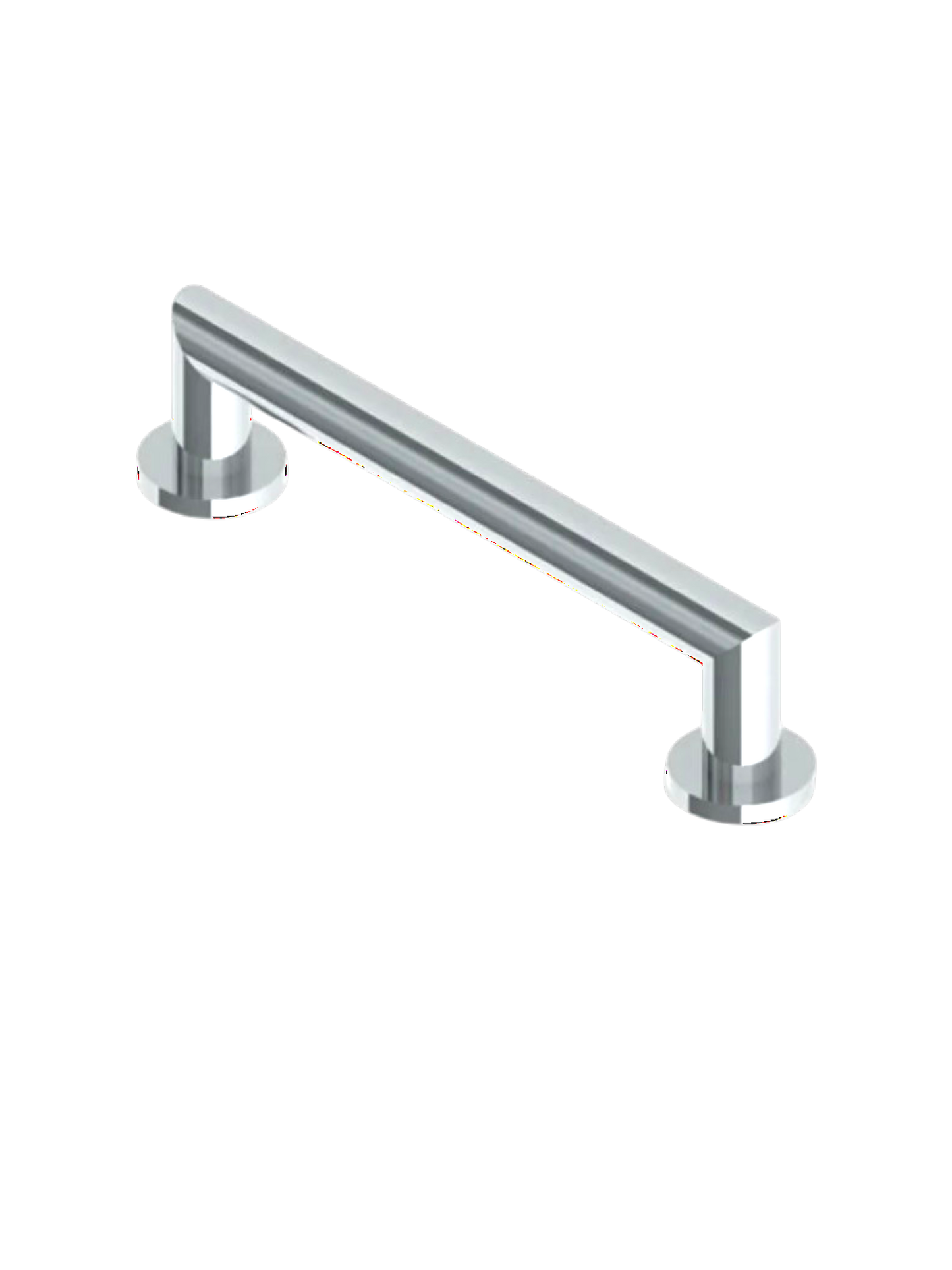 Kartners 12" Bath Grab Bar Round Mitered Brushed Nickel