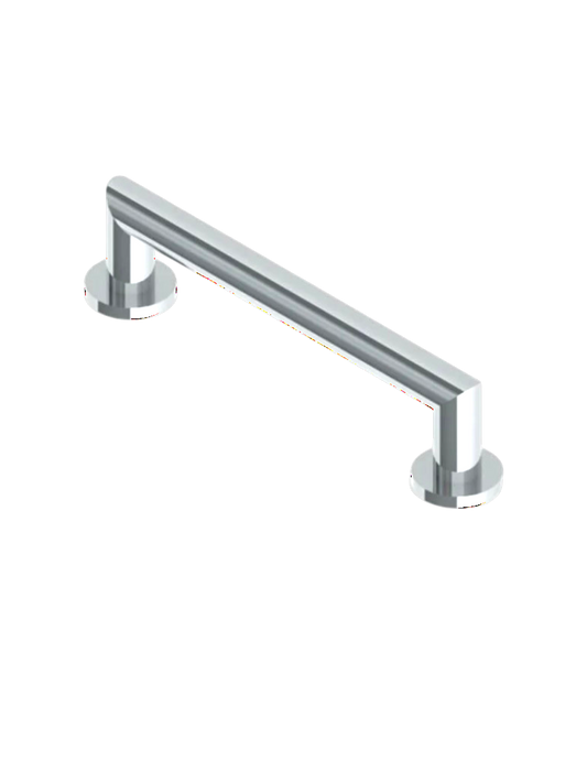 Kartners 12" Bath Grab Bar Round Mitered Brushed Nickel