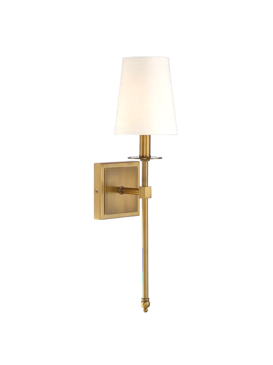 New Savoy House Monroe Single 20" Brass Sconce