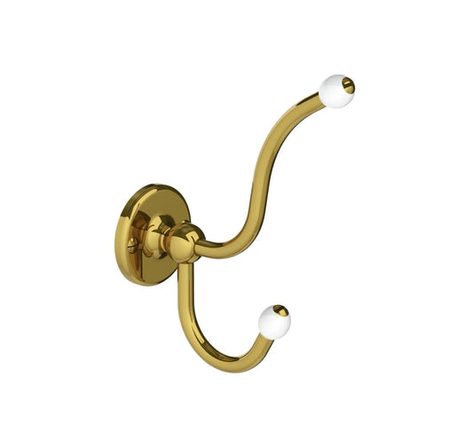 Lefroy Brooks Classic Single Robe Hook Antique Gold LB4511