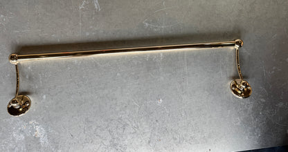 New Lefroy Brooks 20" Edwardian Towel Rail LB4935 Antique Gold