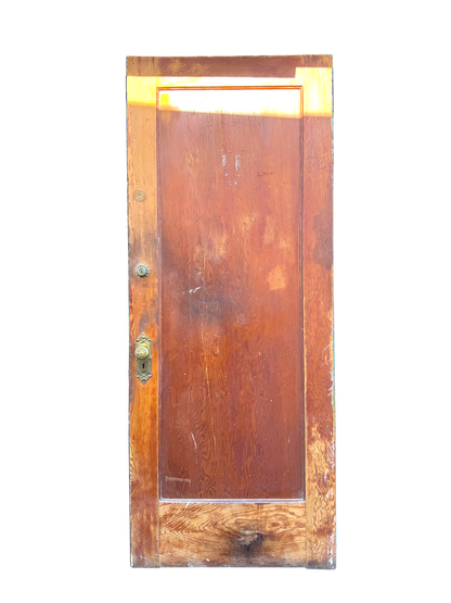 Large Vintage Interior Solid Wood Single Panel Door