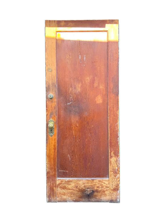Large Vintage Interior Solid Wood Single Panel Door