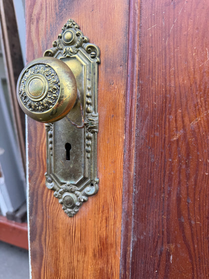 Large Vintage Interior Solid Wood Single Panel Door
