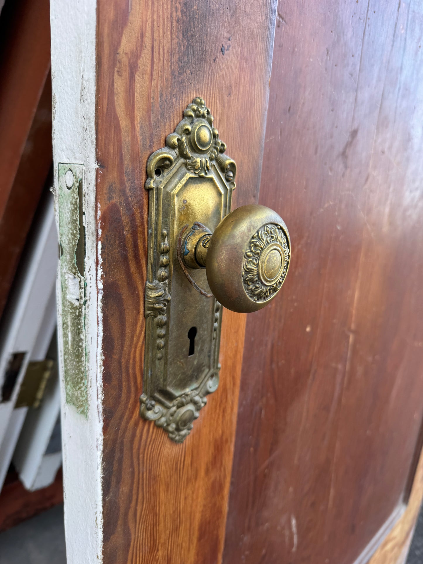Large Vintage Interior Solid Wood Single Panel Door