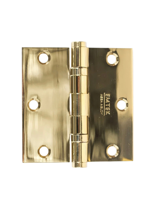 (6) Hinges Emtek Brass Heavy Duty Square Corner