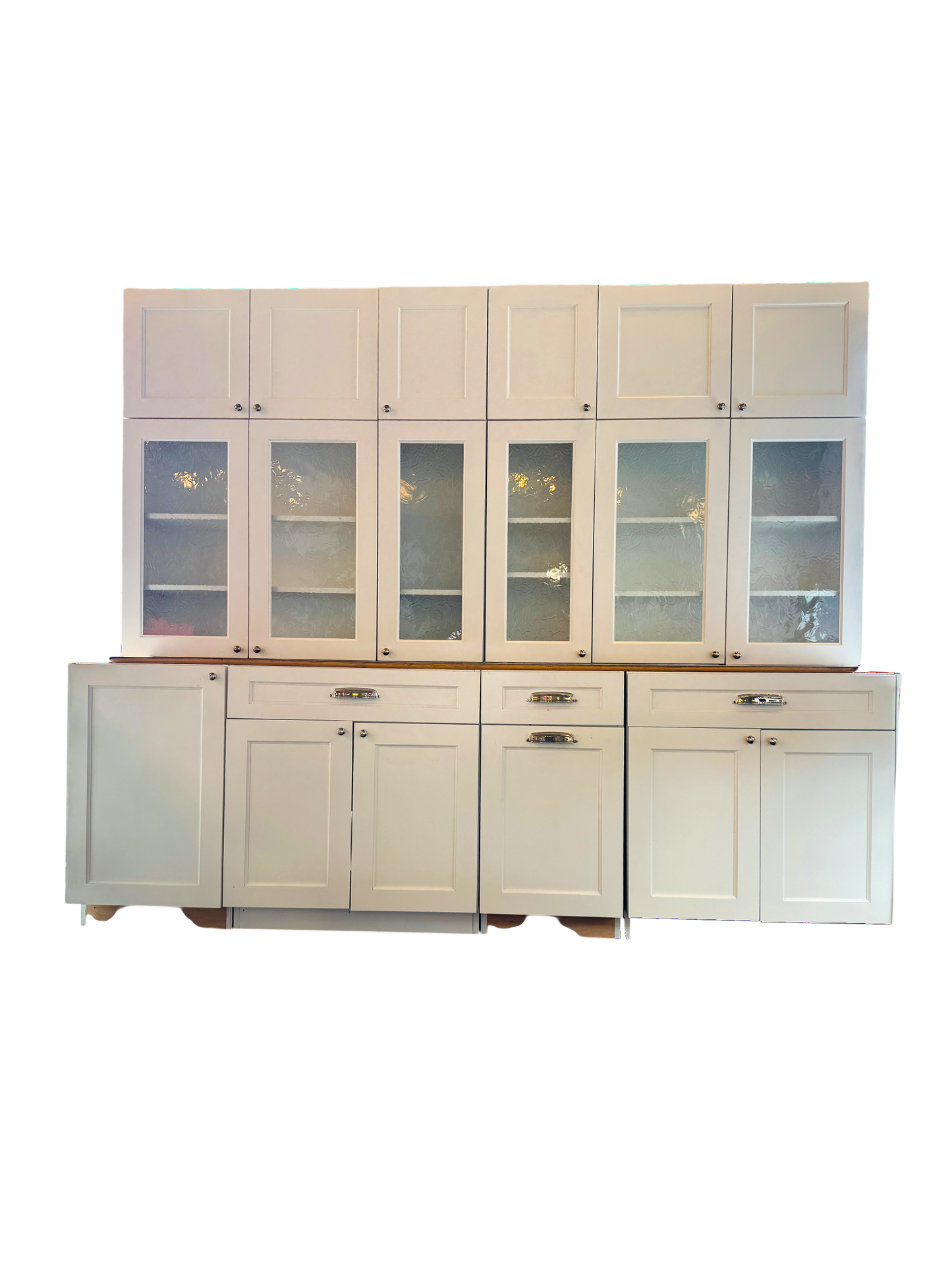 White Omega Kitchen Cabinet Set