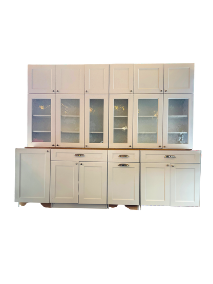 White Omega Kitchen Cabinet Set