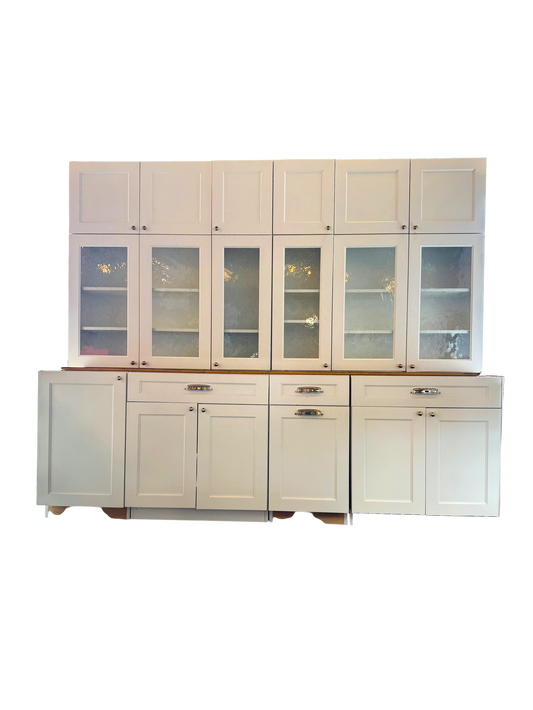 White Omega Kitchen Cabinet Set
