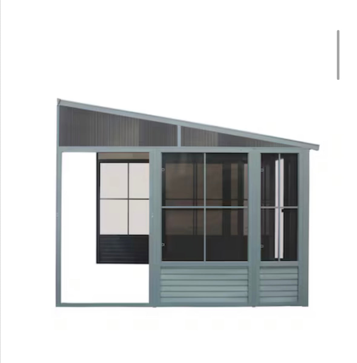8X16 Grey Gazebo Penguin Florence Solarium With Hardtop Roof