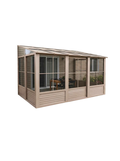 New 8X12 Tan Gazebo Penguin Florence Solarium Polycarbonate Roof W1207-GP-12