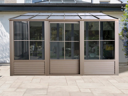 New 8X12 Tan Gazebo Penguin Florence Solarium Polycarbonate Roof W1207-GP-12