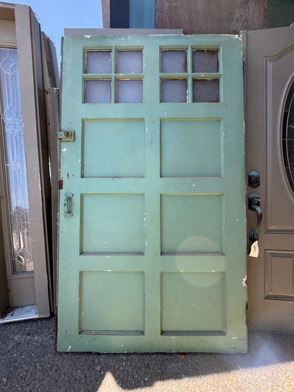 Vintage Redwood Swing Garage Door