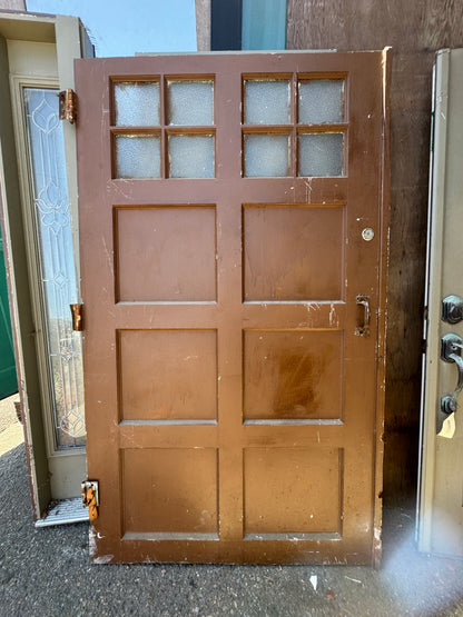 Vintage Redwood Swing Garage Door