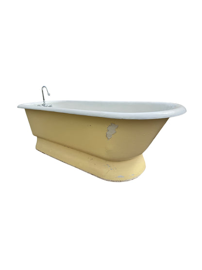 Antique Skirted Freestanding Cast Iron Pedestal Bathtub