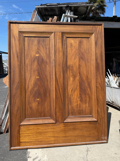 Vintage Mahogany 2-Panel Pocket Door
