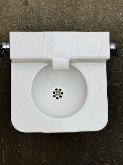 Vintage 1949 Wall Mount White Crane Dental Sink