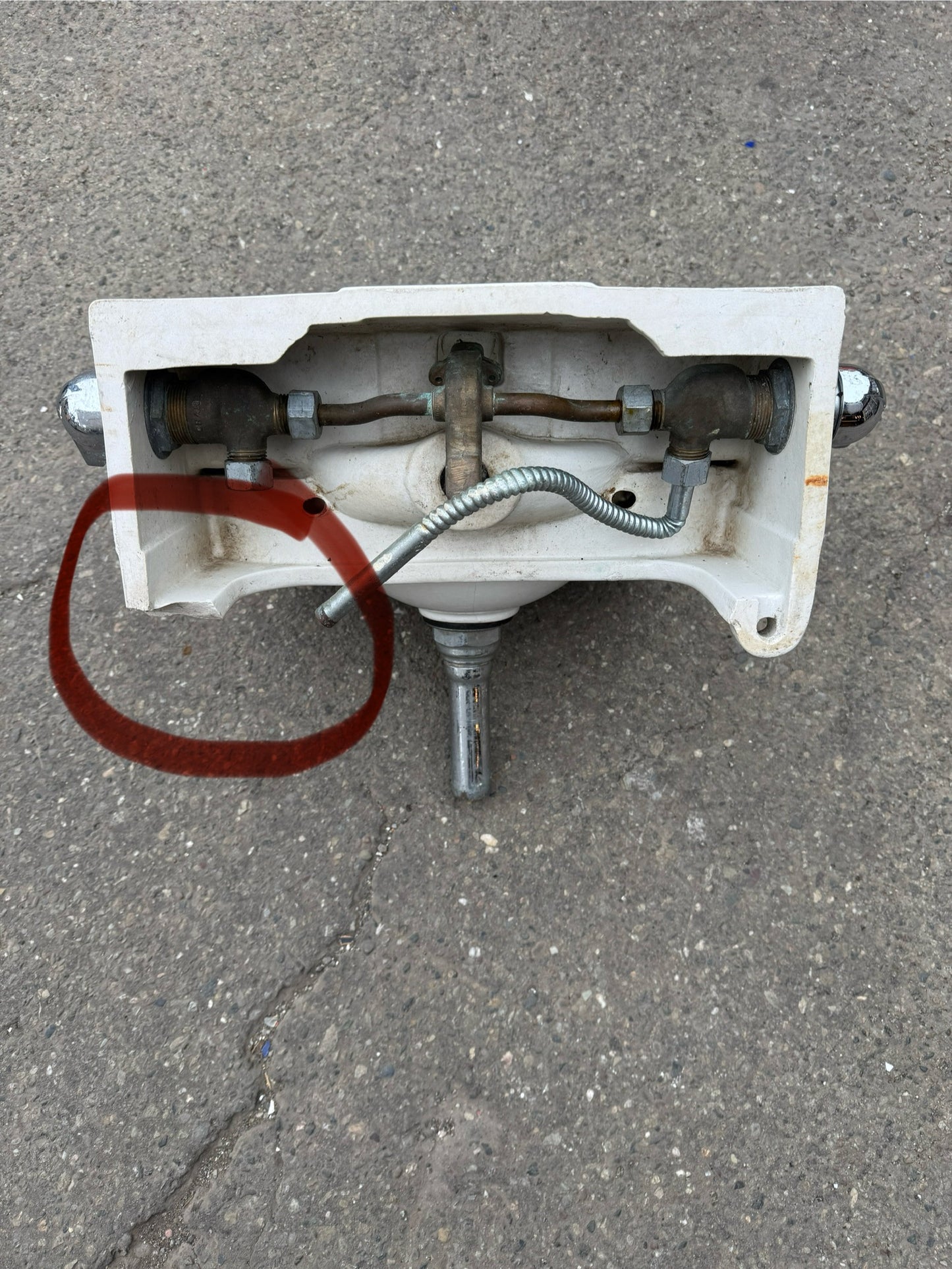 Vintage 1949 Wall Mount White Crane Dental Sink