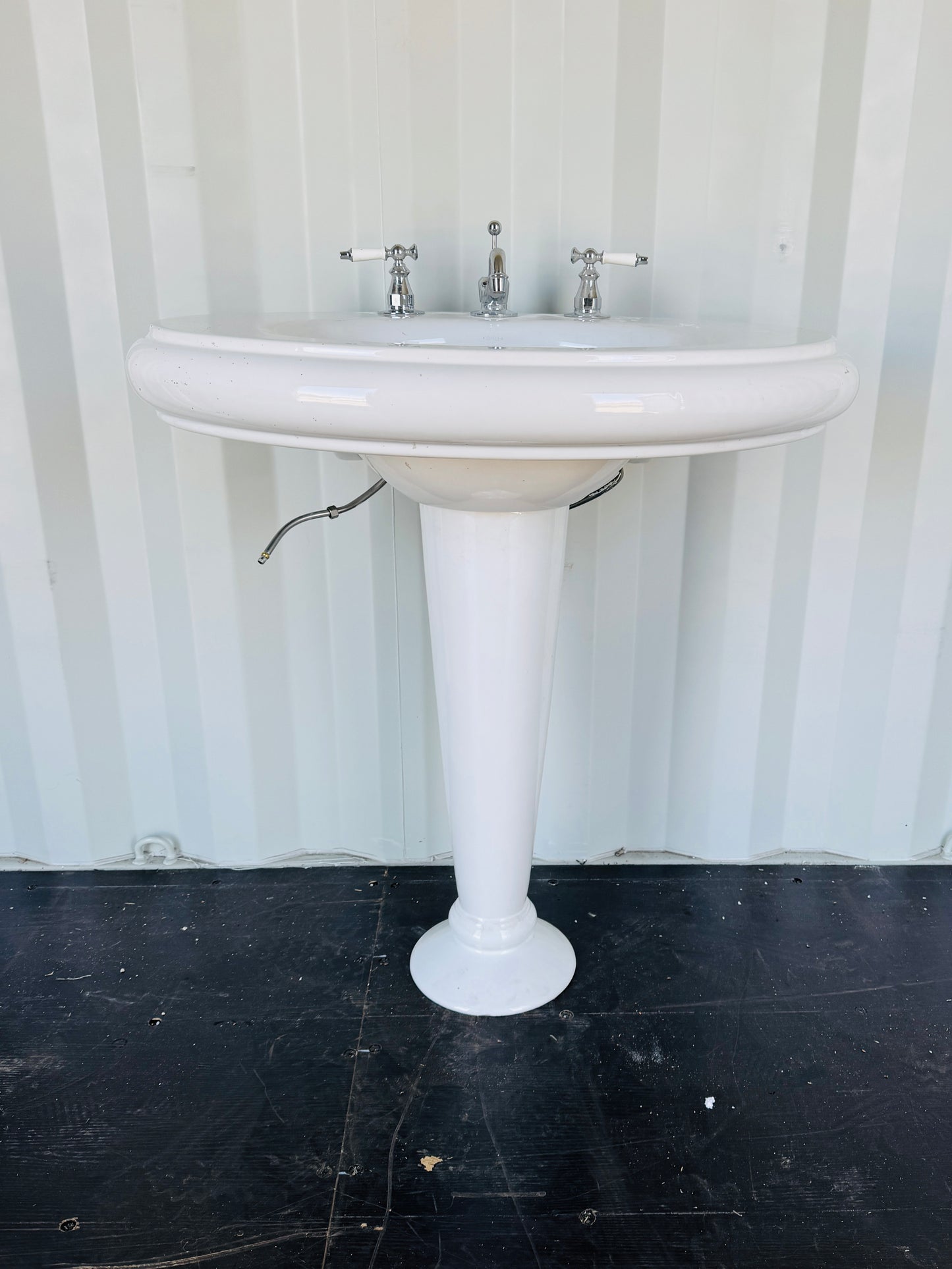 Kohler Oval Pedestal Sink + Faucet