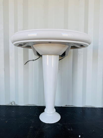 Kohler Oval Pedestal Sink + Faucet