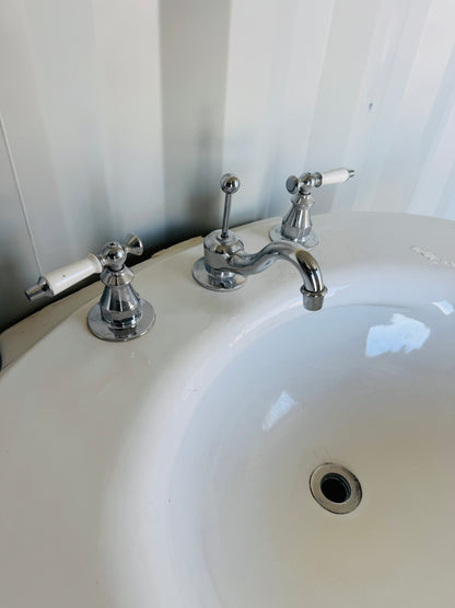 Kohler Oval Pedestal Sink + Faucet
